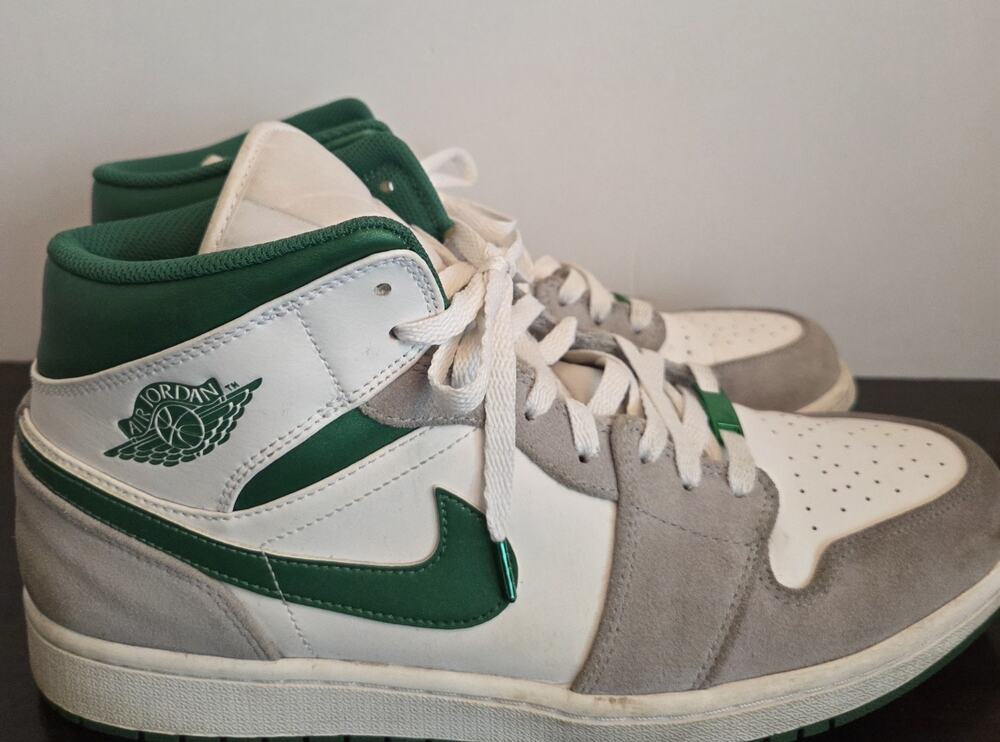 Size 13 Air Jordan 1 SE Mid Grey Pine Green DS DC7294-103